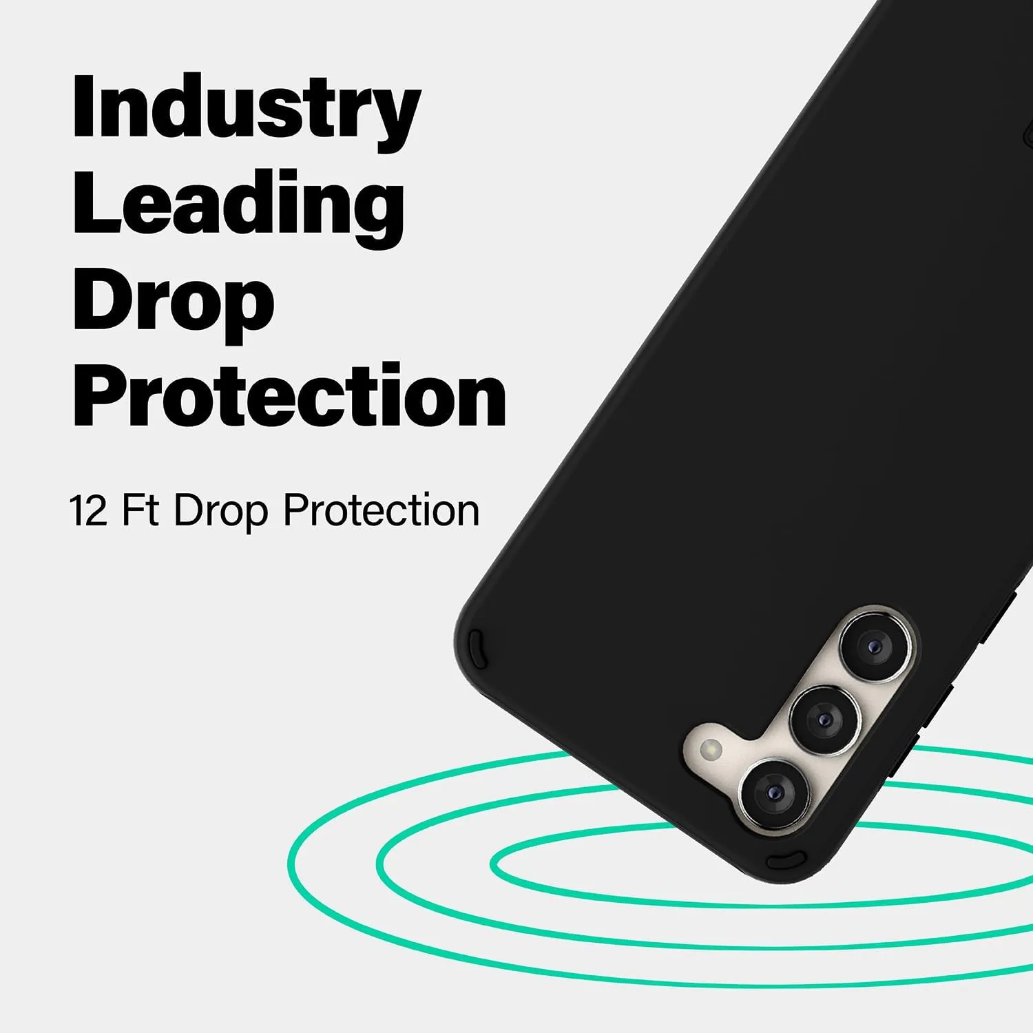 Incipio Duo Phone Case for Samsung S23 Ultra - Slim, Dual-Layer & 12ft Drop Protection - Scratch Resistant   5G & Wireless Charging Compatible - Made from Recycled Materials (Black)