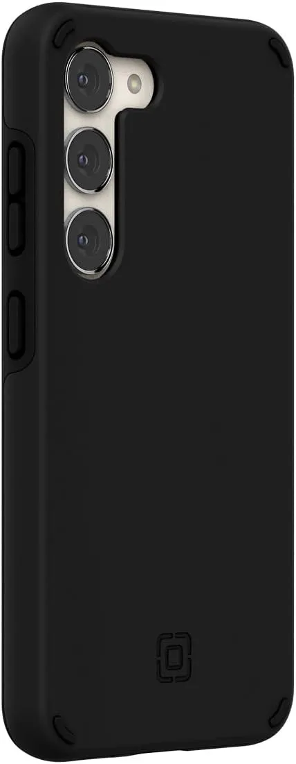 Incipio Duo Samsung Galaxy S23 Case - Slim, Dual-Layer & 12ft Drop Protection Phone Case - Scratch Resistant   5G & Wireless Charging Compatible - Made from Recycled Materials (Black)