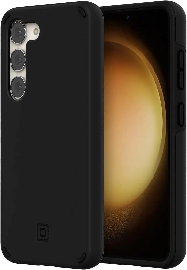 Incipio Duo Samsung Galaxy S23 Case - Slim, Dual-Layer & 12ft Drop Protection Phone Case - Scratch Resistant   5G & Wireless Charging Compatible - Made from Recycled Materials (Black)