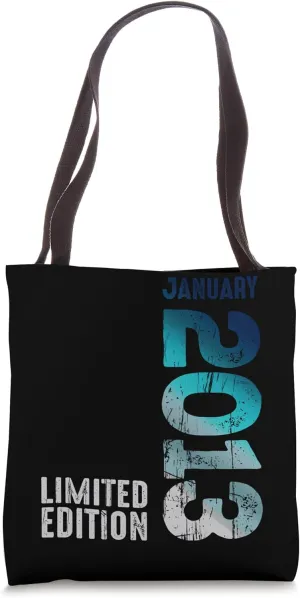 January 2013 Year 2013 Retro 2013 Vintage Limited Edition Tote Bag