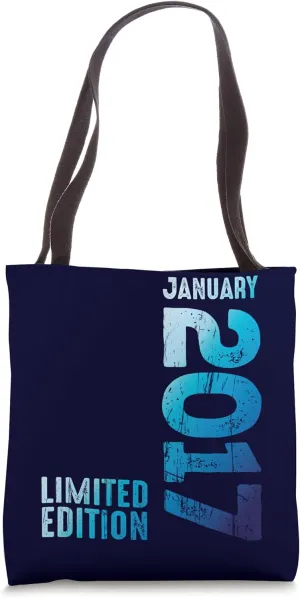 January 2017 Year 2017 Retro 2017 Vintage 2017 Edition Tote Bag