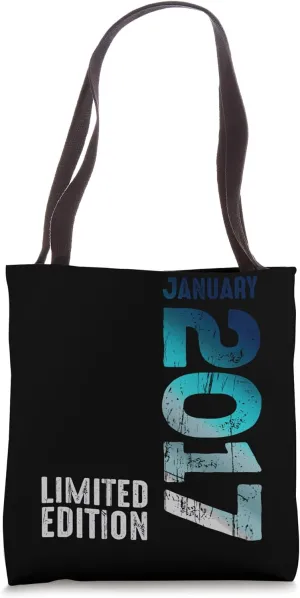 January 2017 Year 2017 Retro 2017 Vintage Limited Edition Tote Bag