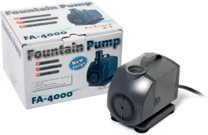Jebao Submersible Fountain Pump for Hydroponics, Aquaponics, Waterfall, Fish Pond (FA-4000 850gph)