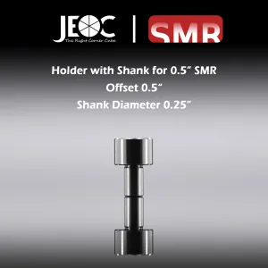 JEOC Magnetic Holder with Shank for 0.5" SMR, 0.5" offset, 0.25" Shank diameter, 0.5" Ball Probe Seat, Laser Tracker SMR Pin Nest