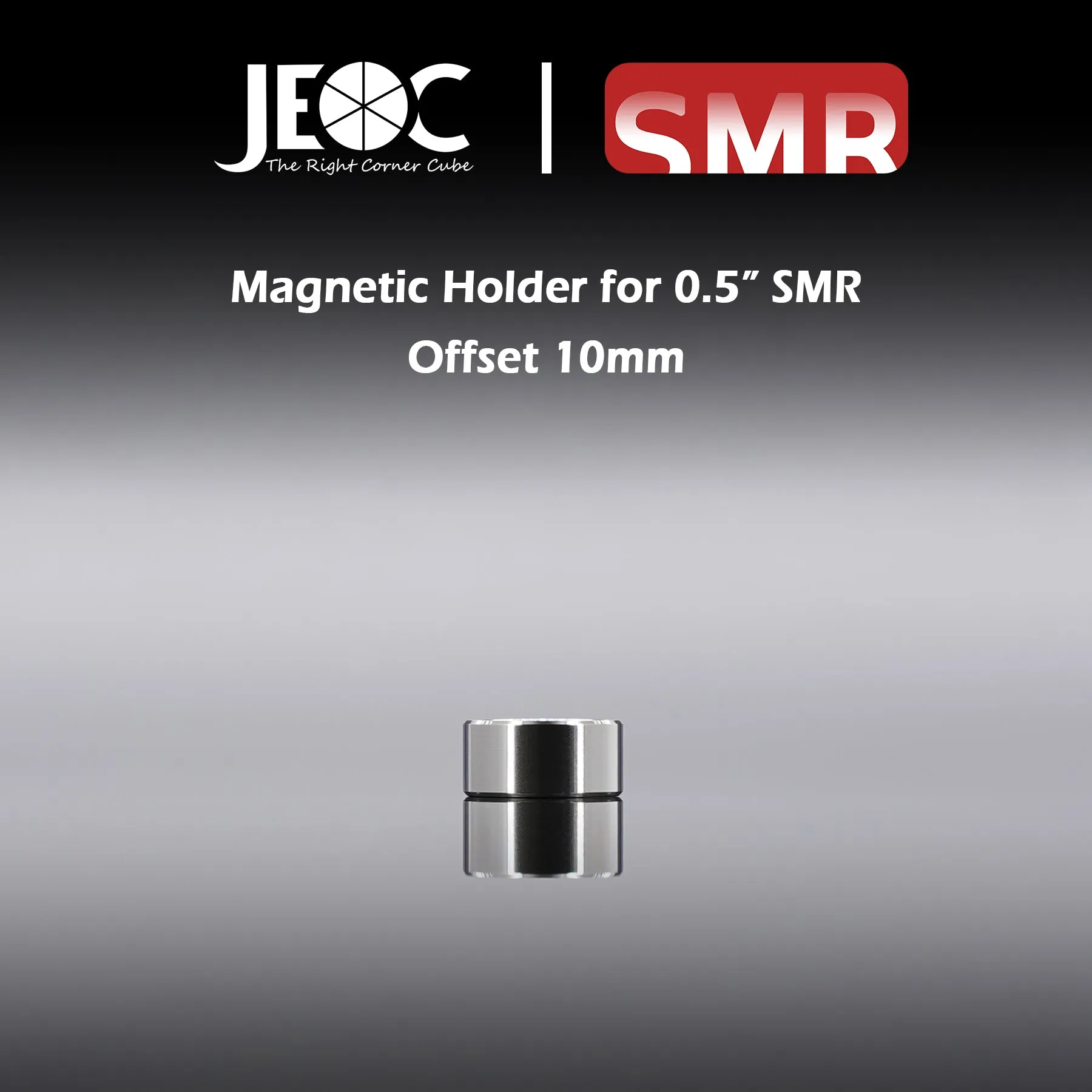 JEOC Magnetic Shankless Holder for 0.5" Spherically Mounted Retro-Reflector (SMR), 10mm offset, 0.5" Ball Probe Seat, Laser Tracker SMR Flat Nest