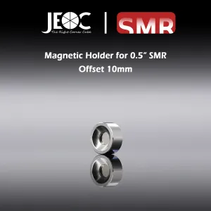 JEOC Magnetic Shankless Holder for 0.5" Spherically Mounted Retro-Reflector (SMR), 10mm offset, 0.5" Ball Probe Seat, Laser Tracker SMR Flat Nest