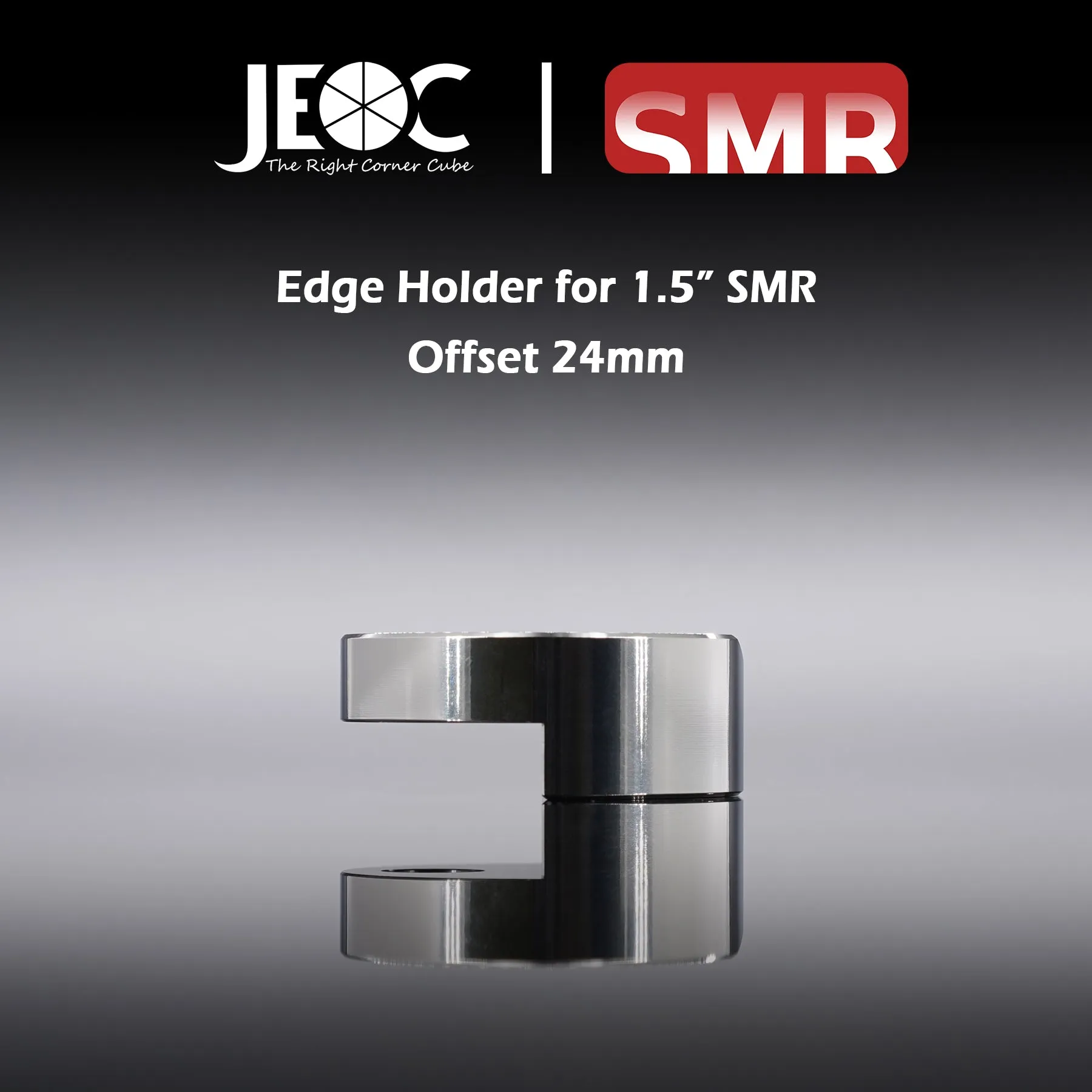 JEOC Magnetic Edge Holder for 1.5" Spherically Mounted Retro-Reflector (SMR), 24mm offset, 1.5" Edge Ball Probe Seat, Laser Tracker SMR Edge Nest