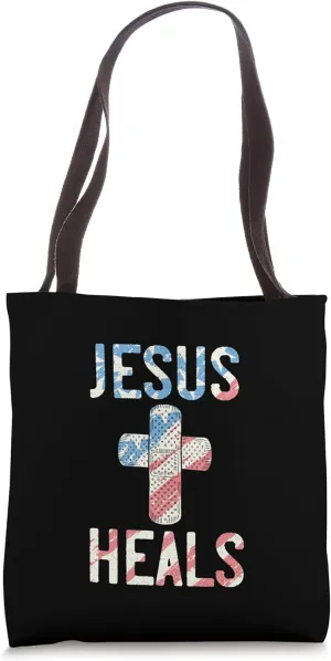 Jesus Heals Wholesome Christian Quote Tote Bag