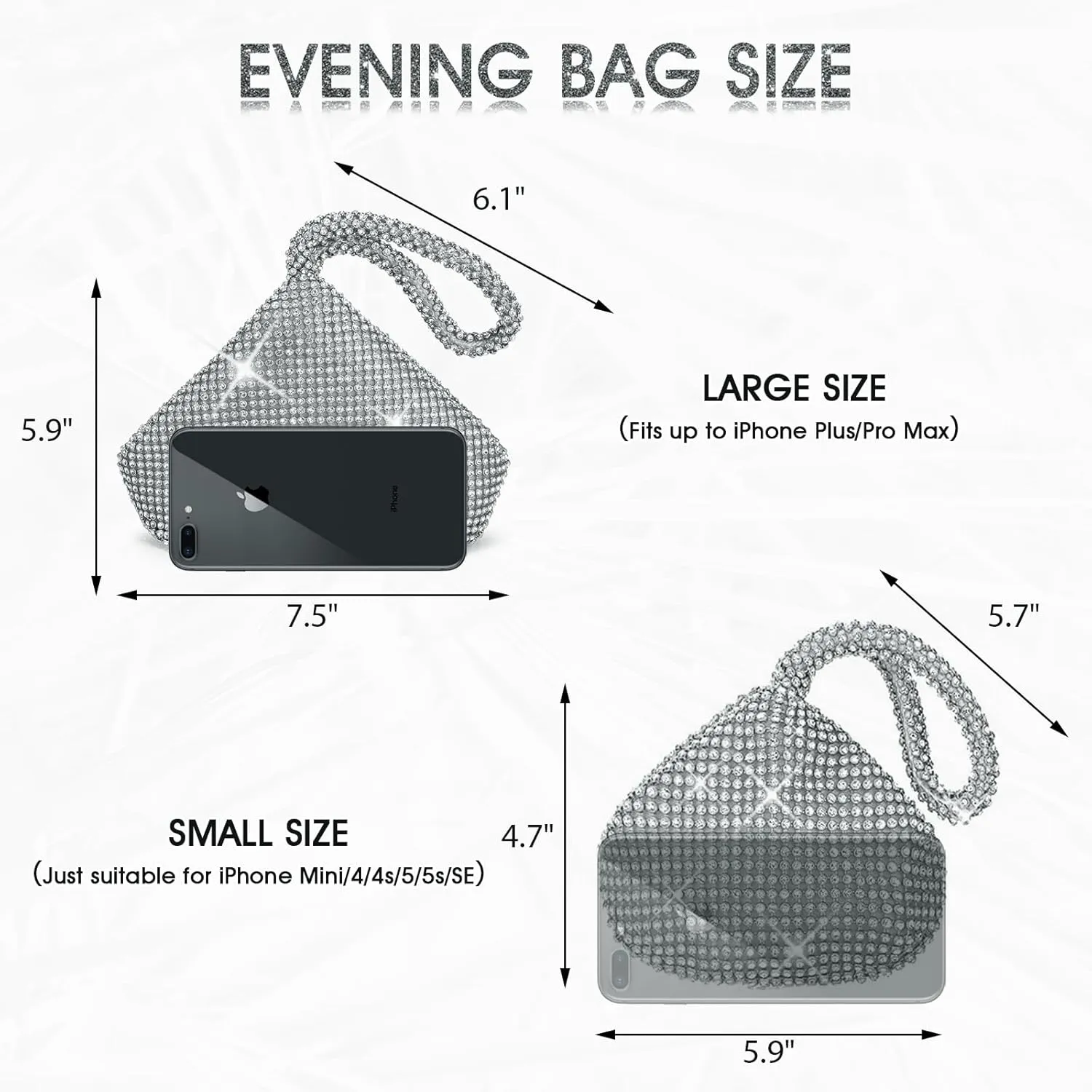 JIAN YA NA Fashion Women Bridesmaid Lady Girl Bride Evening Clutch Bag for Prom Cocktail Party Wedding Engagement