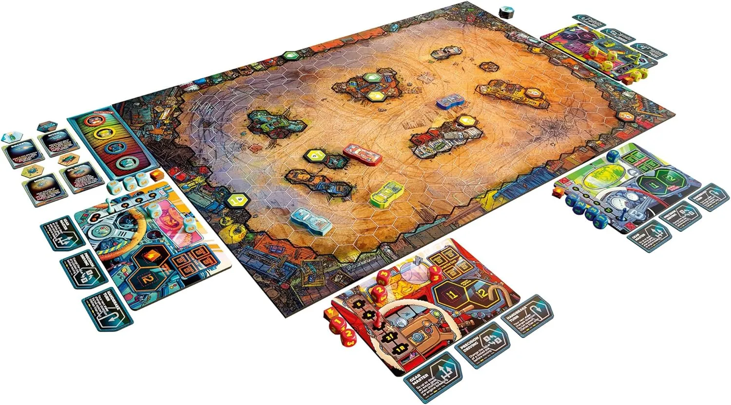 Joyride: Survival of The Fastest - Car Combat Board Game, Battle On Maps & Racetracks, Ages 12 , 2-4 Players