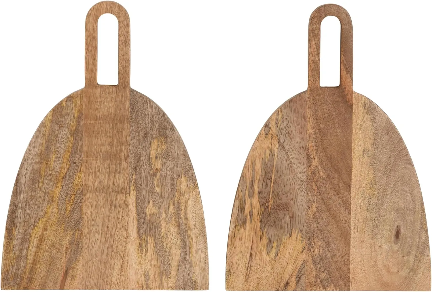 Kate and Laurel Staven Transitional Two-Piece Serving Boards Set, 14 x 10, Set of 2, Natural Wood, Modern Food-Safe Charcuterie Boards from Solid Mango Wood for Use as Kitchen Countertop Décor
