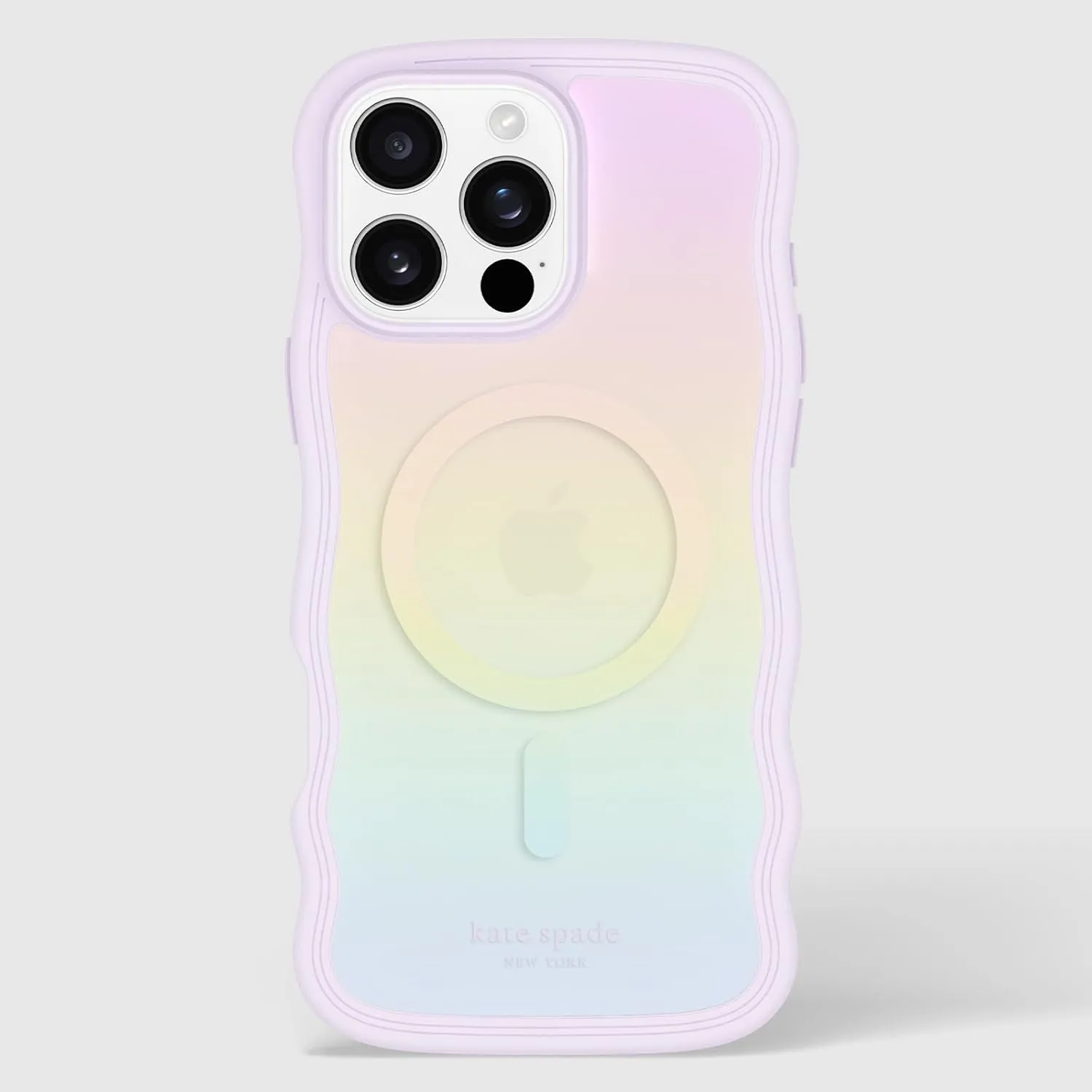 kate spade new york iPhone 16 Pro Max Case - Compatible with MagSafe - Designer Phone Case - Wavy Opal Iridescent