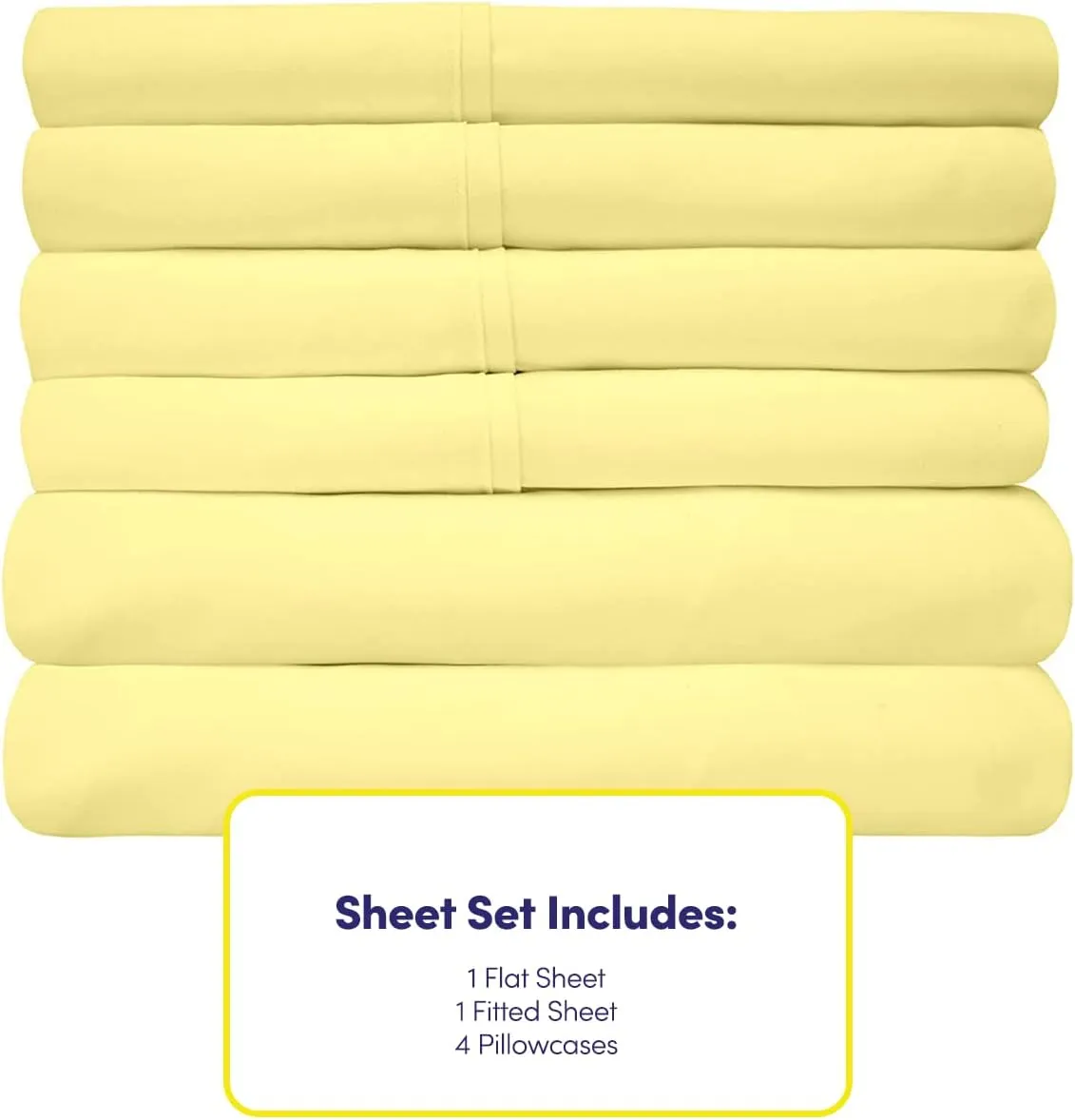 King Size Bed Sheets - 6 Piece 1500 Supreme Collection Fine Brushed Microfiber Deep Pocket King Sheet Set Bedding - 2 Extra Pillow Cases, Great Value, King, Pale Yellow