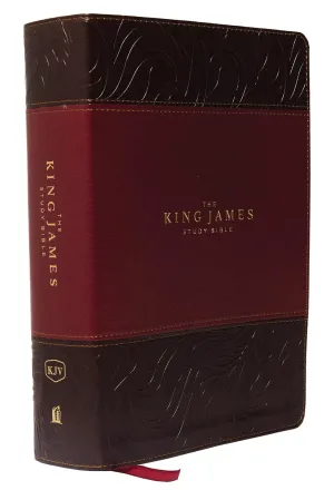 KJV, The King James Study Bible, Leathersoft, Burgundy, Red Letter, Full-Color Edition: Holy Bible, King James Version Imitation Leather – Large Print, August 8, 2017
