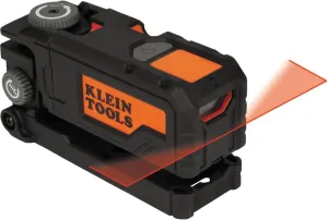 Klein Tools 93PTL Magnetic Pocket Laser Level, Bright Red Leveling and Alignment Tool, 3 Bubble Vials, 360-Degree Wall Attachment, Picture Hanging