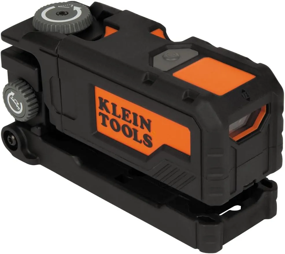 Klein Tools 93PTL Magnetic Pocket Laser Level, Bright Red Leveling and Alignment Tool, 3 Bubble Vials, 360-Degree Wall Attachment, Picture Hanging