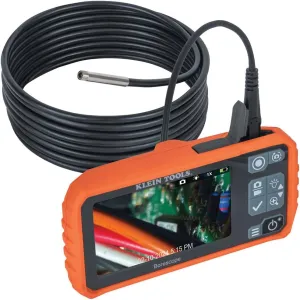Klein Tools ET17 Utility Borescope with 5.5 mm 9.8-Foot Waterproof Gooseneck Snake, LEDs, 4.3-Inch LCD, Attachments, Endoscope Inspection Camera
