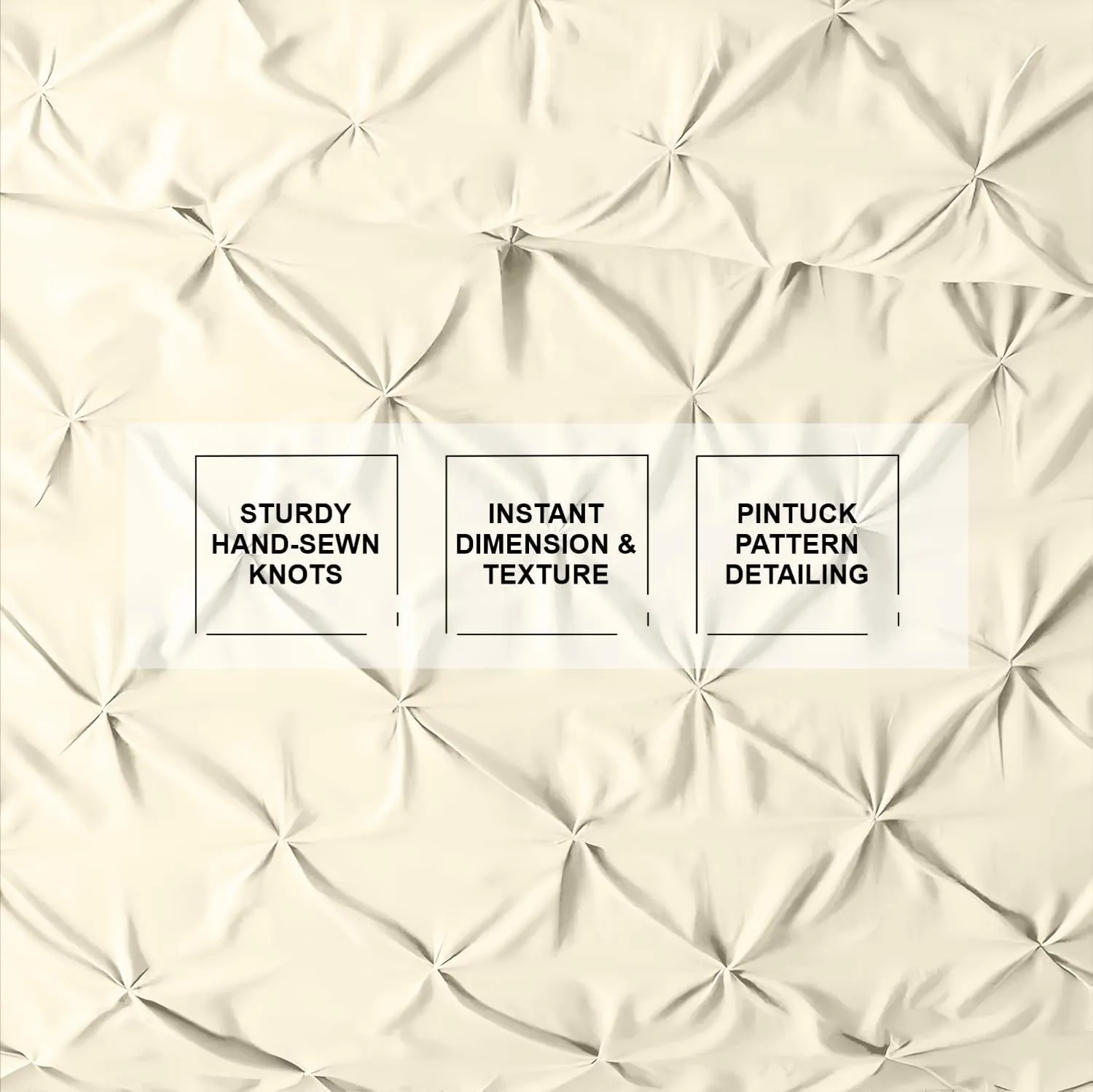 Kotton Culture 600 Thread Count Pinch 3 Piece Duvet Cover Set Egyptian Cotton Breathable All Season Comforter Cover with Zipper Closure & Corner Ties (Butter, Queen)