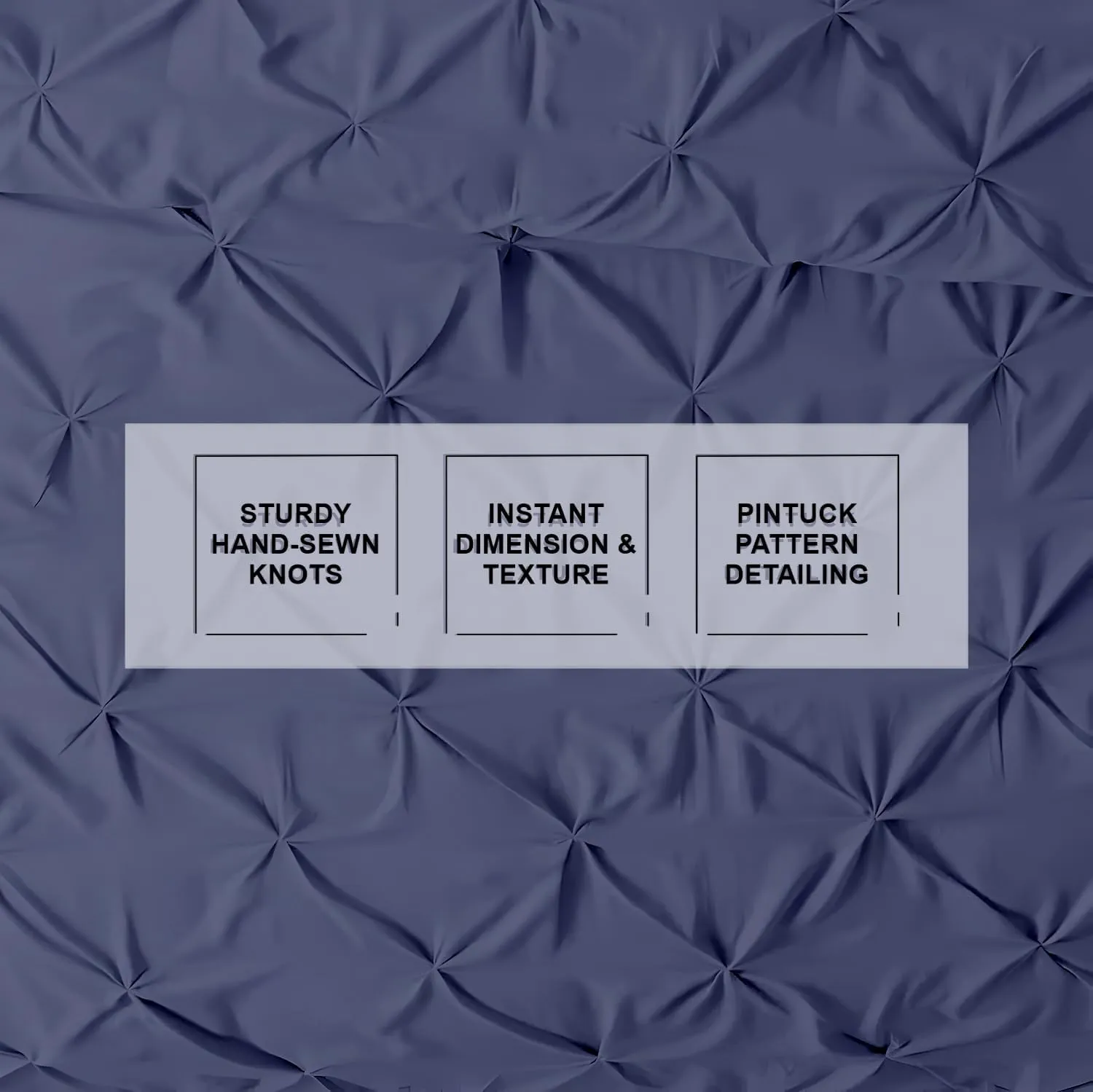 Kotton Culture 600 Thread Count Pinch Pleated 3 Piece Duvet Cover Set 100% Egyptian Cotton Breathable All Season Comforter Cover with Zipper Closure & Corner Ties (Mediterranean Blue,Queen)