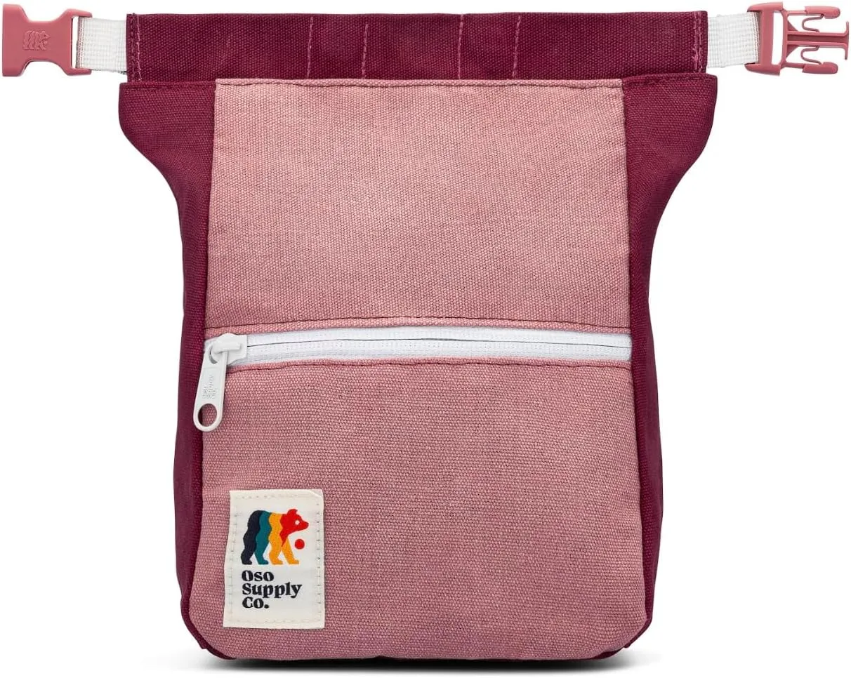 Kulshan Bouldering Bucket, Large Size Chalk Bag for Rock Climbing, Chalk Pot with Magnetic Roll Down Closure, Brush Loop, Zippered Pockets for Climbers