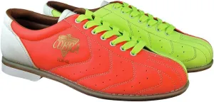 Ladies Glow TCRGL Cobra Rental Bowling Shoes- LacesNeon Yellow/Orange/White 9 M US