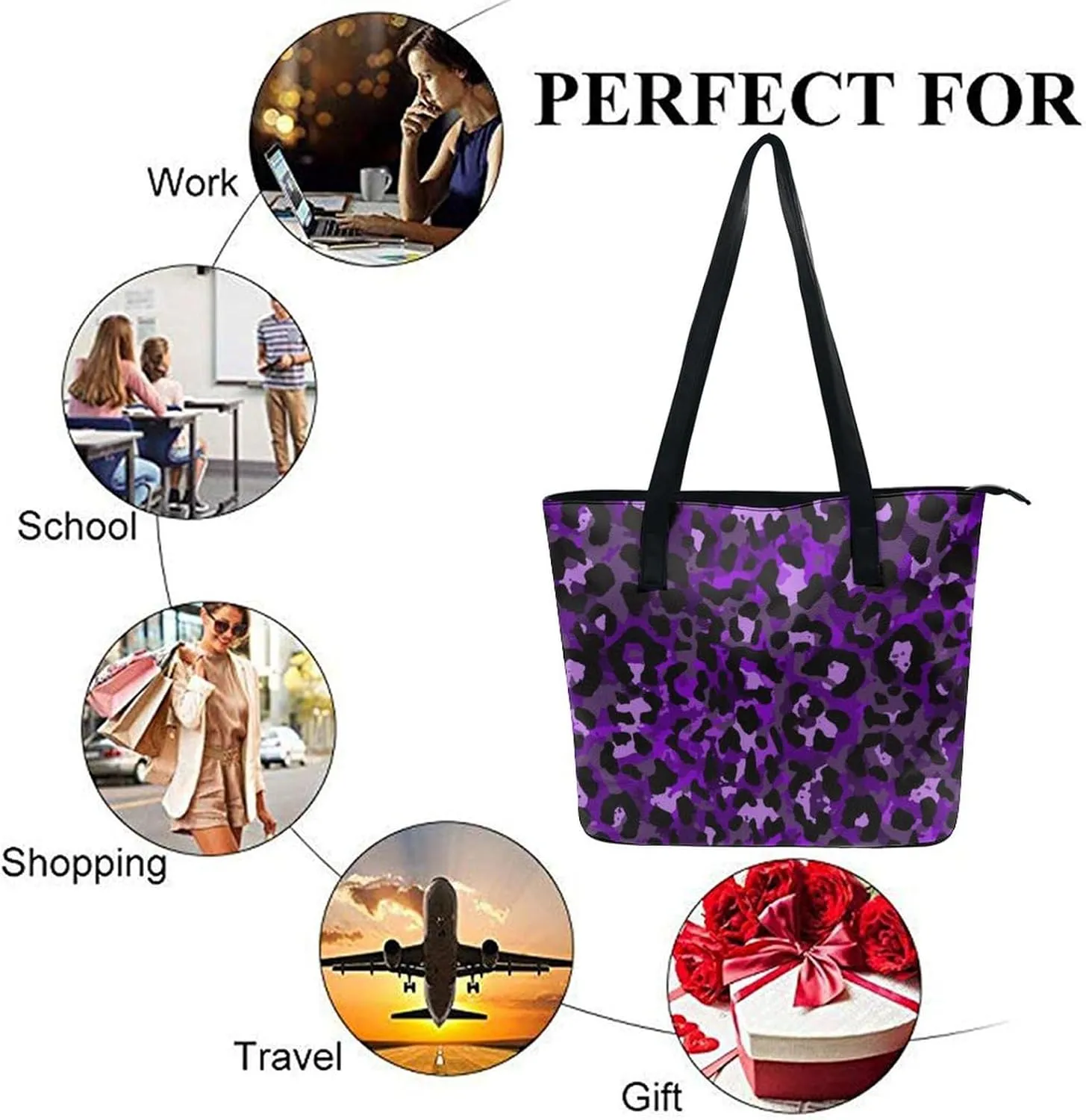 Large Casual Soft Leather Purse Fashion Hobo Handbags Tote Bag With Zipper