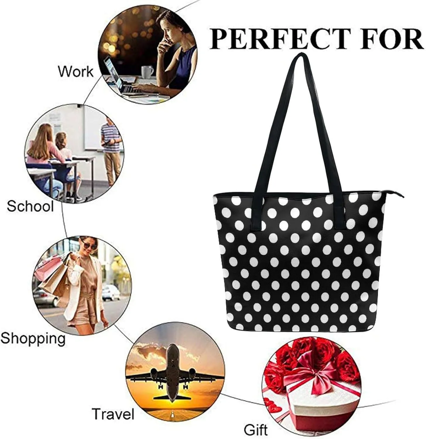 Large Casual Soft Leather Purse Fashion Hobo Handbags Tote Bag With Zipper