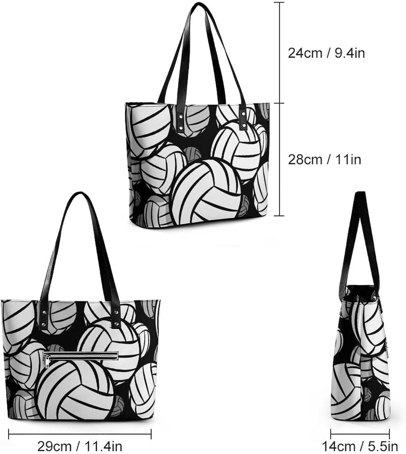 Large Casual Soft Leather Purse Fashion Hobo Handbags Tote Bag With Zipper