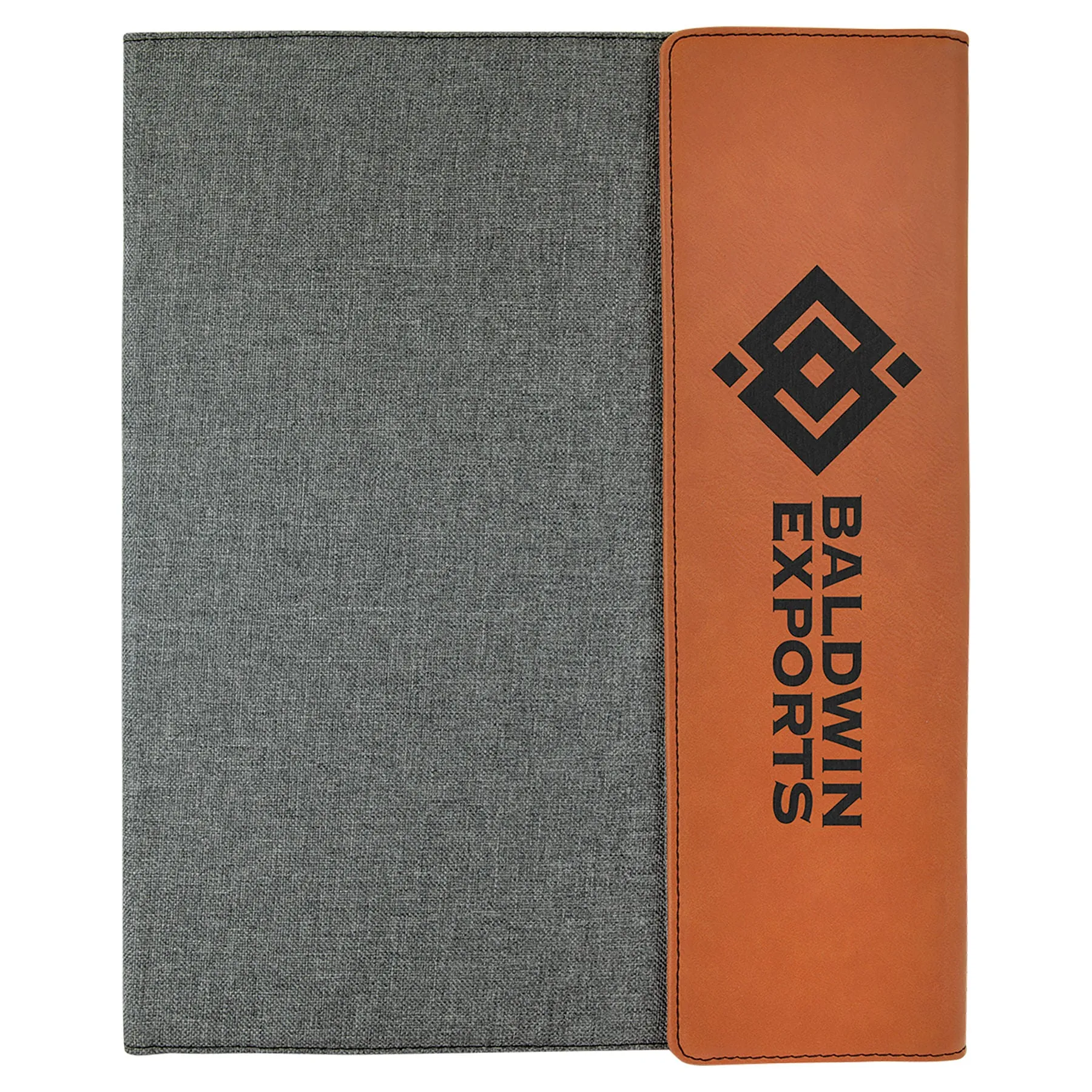 Laserable Leatherette Portfolio w/Notepad