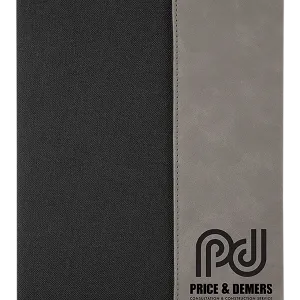 Laserable Leatherette Portfolio w/Notepad