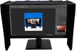 LCD Video Monitor Hood Sunshade,Width 38-65 Cm Adjustable Monitor Hood, All-Sides Coverage Sun Shade, for Dell HP Viewsonic Philips Samsung Lenovo ASUS LG EIZO NEC ACER