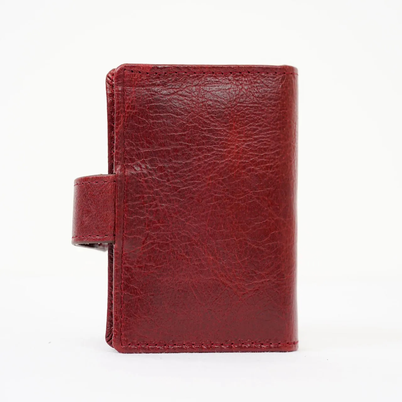 Leather Card Holder - Maroon