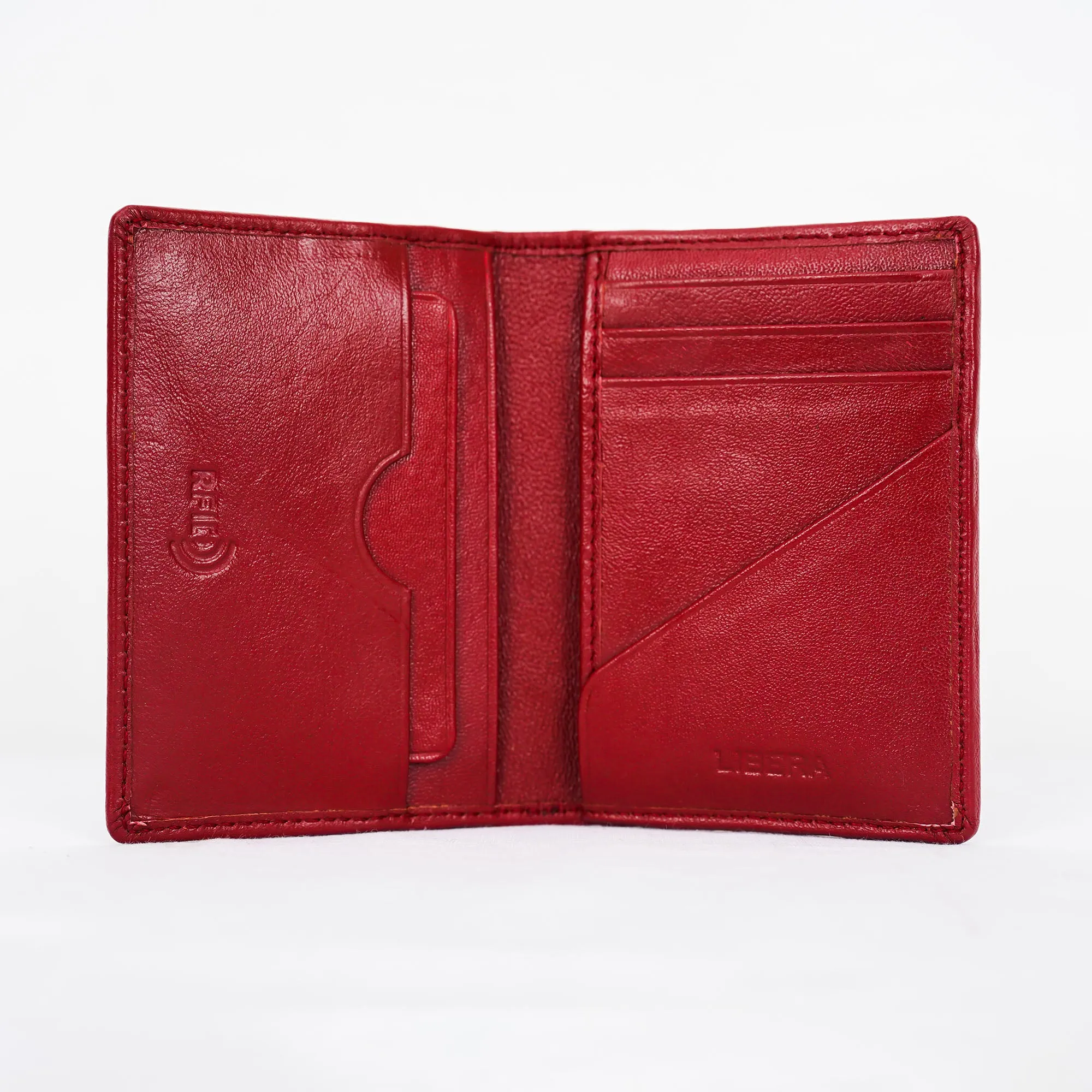 Leather Card Holder - Red