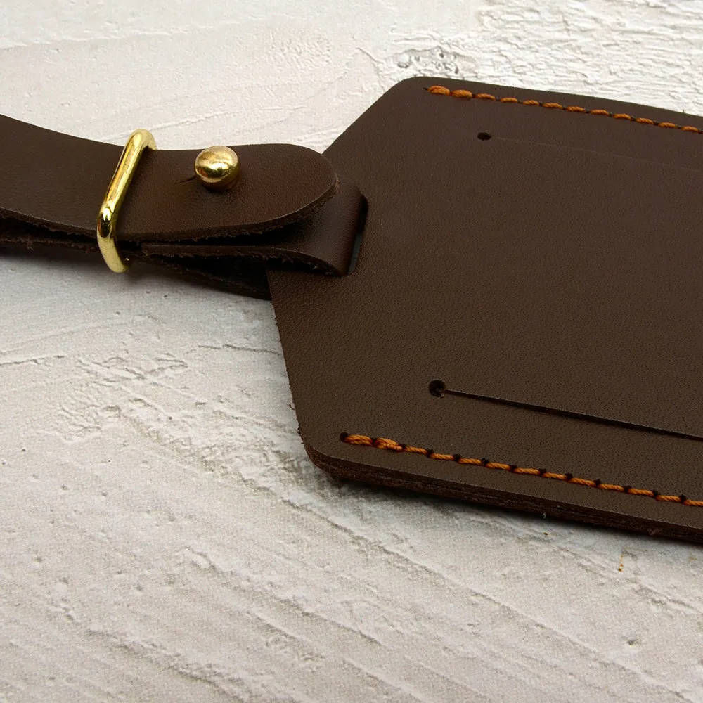 Leather Craft DIY Name Tag Making Kit Thread, needle can be added, Leather craft tools MLT-P0000DPT