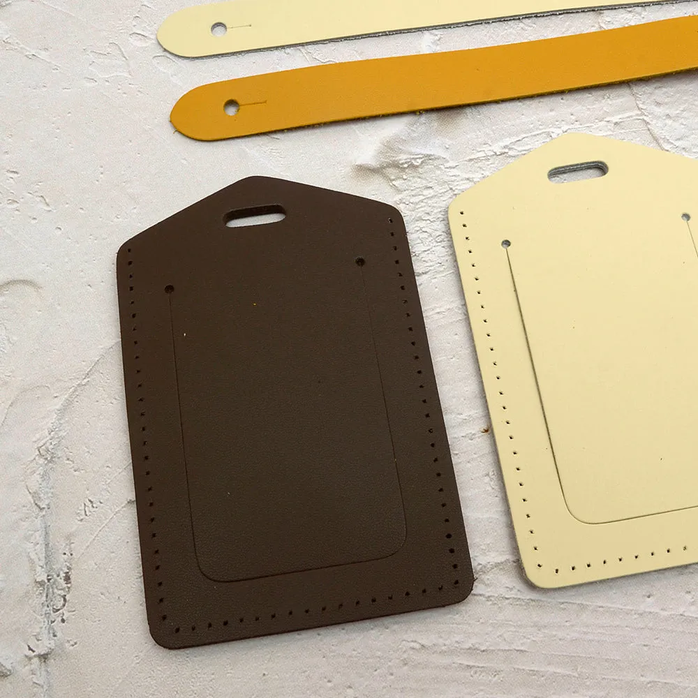 Leather Craft DIY Name Tag Making Kit Thread, needle can be added, Leather craft tools MLT-P0000DPT