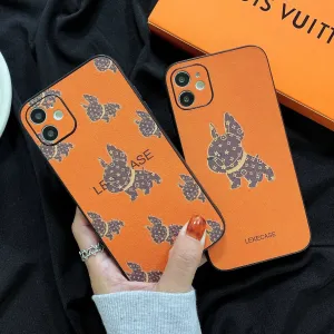 Leather French Bulldog Bulldog Iphone Case