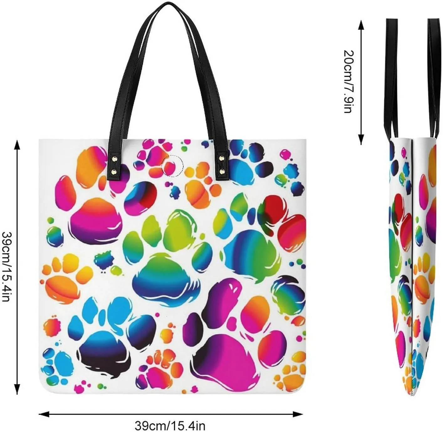 Leather Handbag for Women Tote Bag with Magnetic Buckle A Full Pizza Crossbody Bag Shoulder Bags