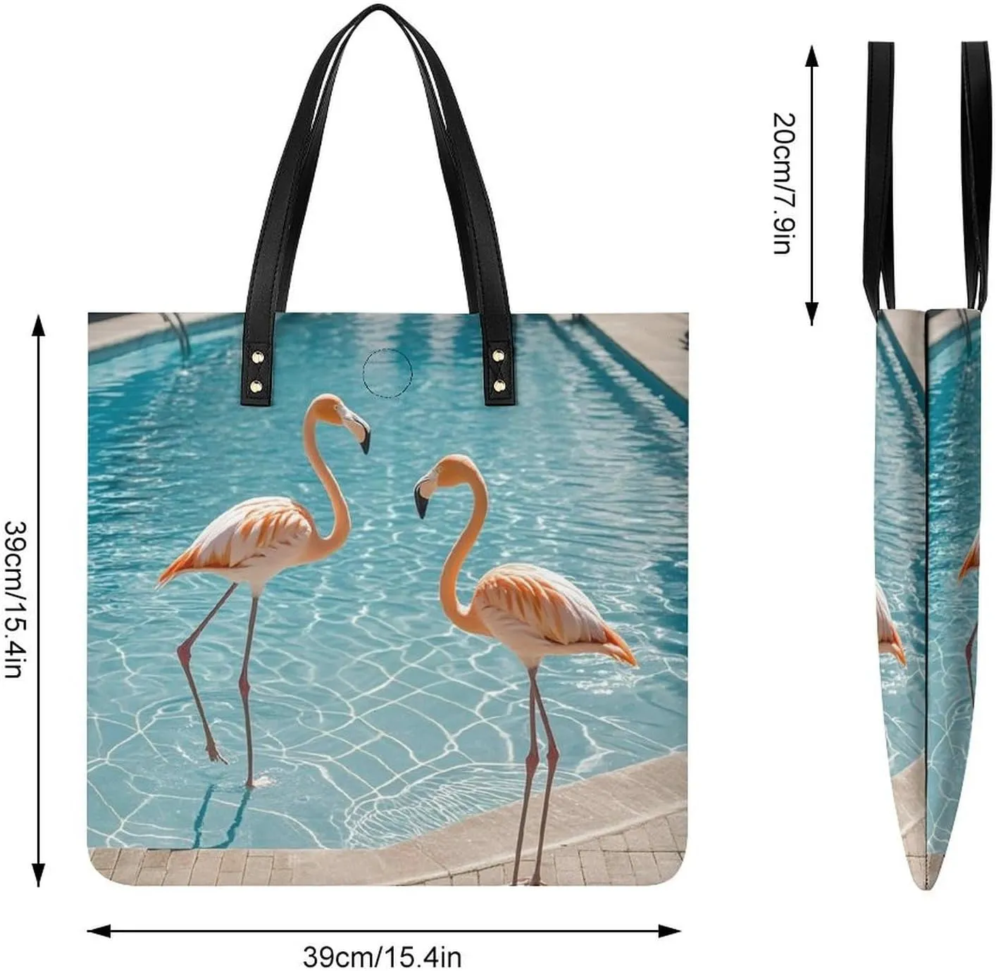 Leather Handbag for Women Tote Bag with Magnetic Buckle Angel with Blue Wings Crossbody Bag Shoulder Bags