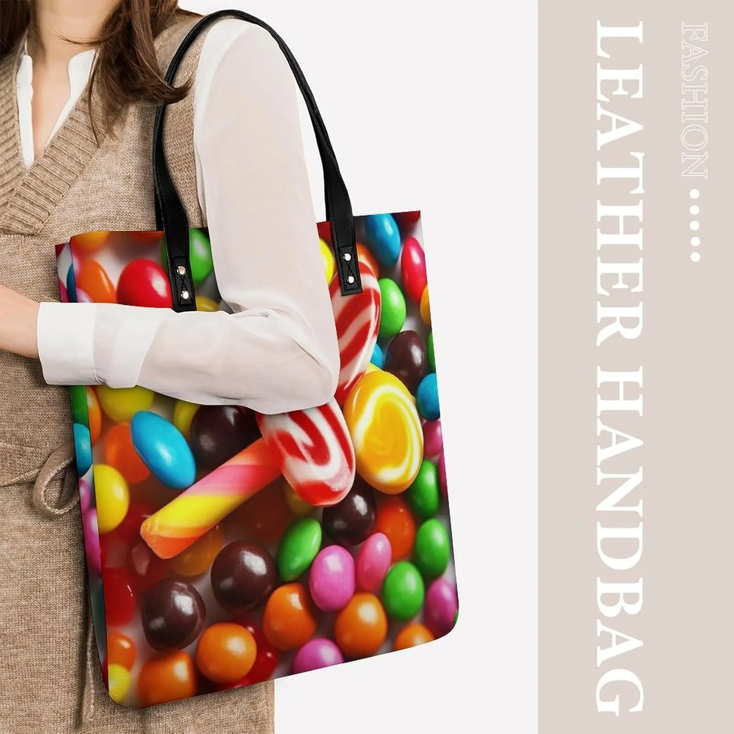 Leather Handbag for Women Tote Bag with Magnetic Buckle Dove Sun Art Crossbody Bag Shoulder Bags
