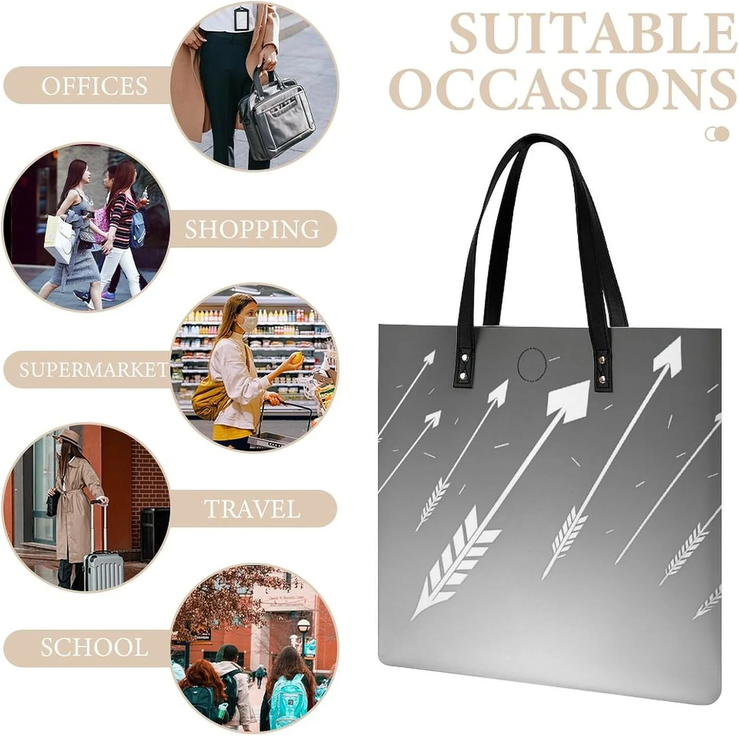 Leather Handbag for Women Tote Bag with Magnetic Buckle Hummingbirds Irises Flowers Crossbody Bag Shoulder Bags