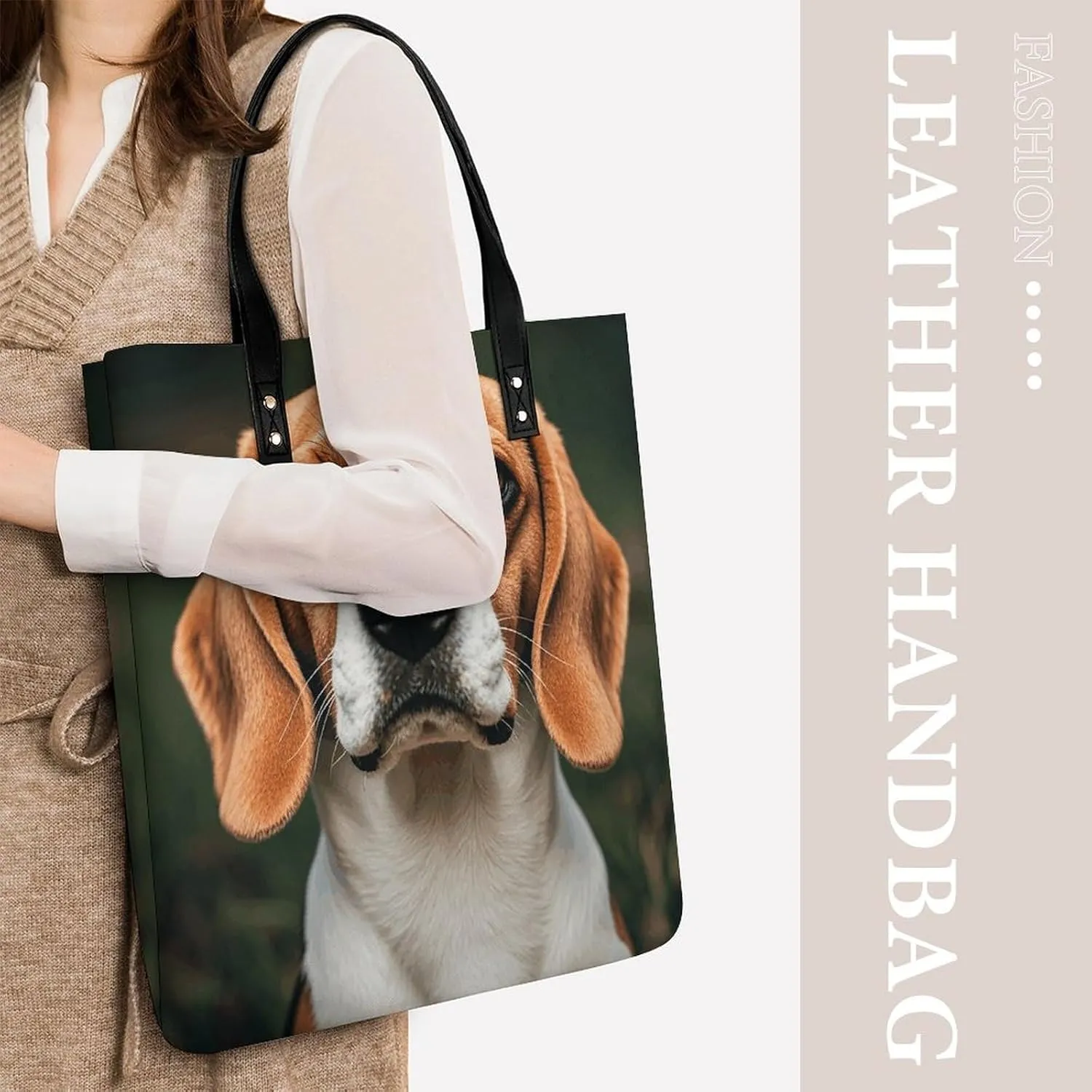 Leather Handbag for Women Tote Bag with Magnetic Buckle Hummingbirds Irises Flowers Crossbody Bag Shoulder Bags