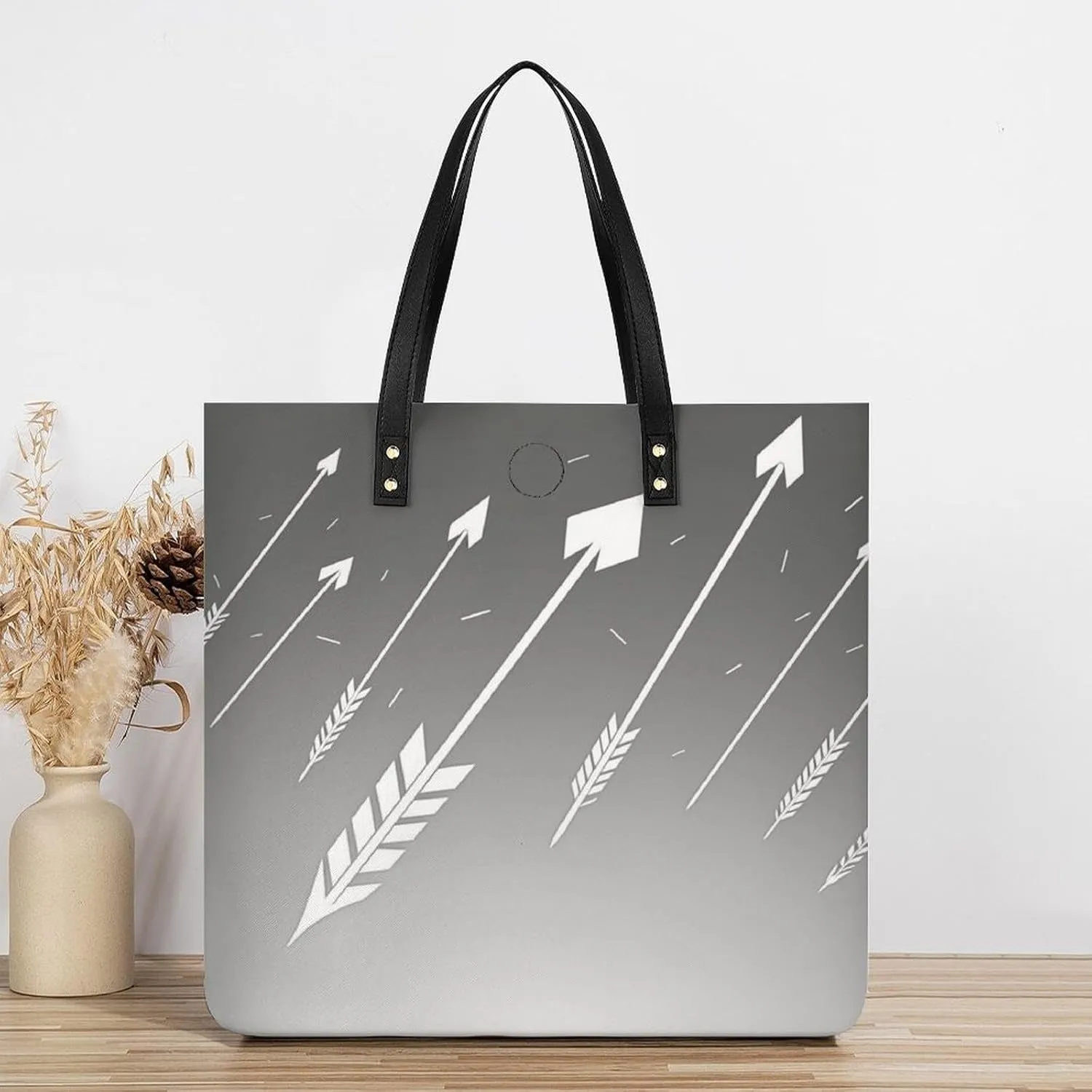 Leather Handbag for Women Tote Bag with Magnetic Buckle Hummingbirds Irises Flowers Crossbody Bag Shoulder Bags