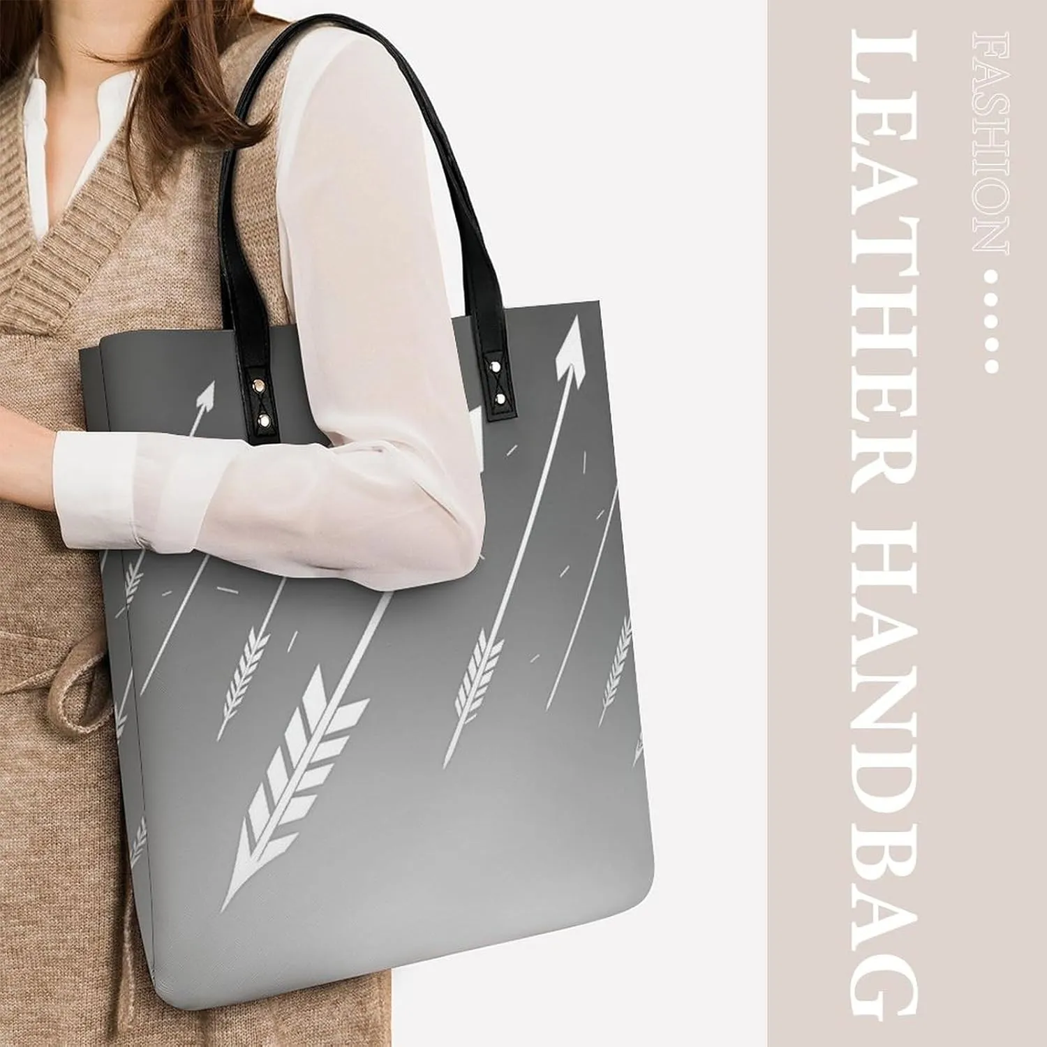 Leather Handbag for Women Tote Bag with Magnetic Buckle Hummingbirds Irises Flowers Crossbody Bag Shoulder Bags