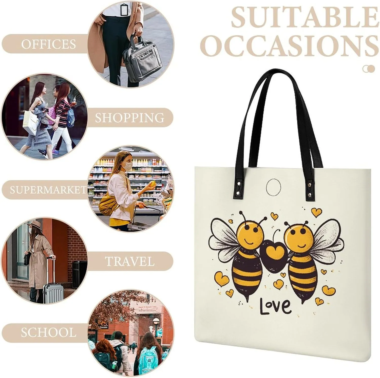 Leather Handbag for Women Tote Bag with Magnetic Buckle Kiwi Slice Crossbody Bag Shoulder Bag