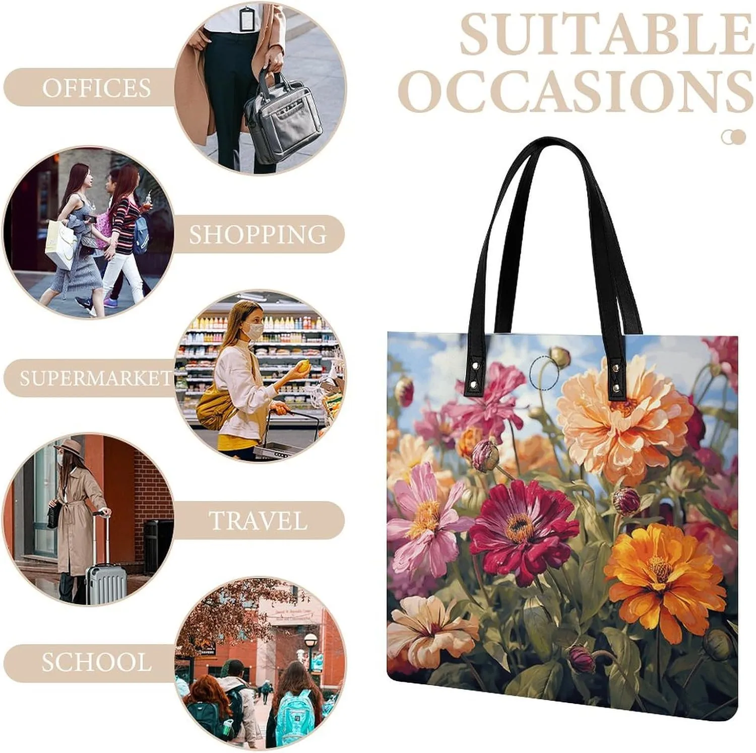 Leather Handbag for Women Tote Bag with Magnetic Buckle Kiwi Slice Crossbody Bag Shoulder Bag