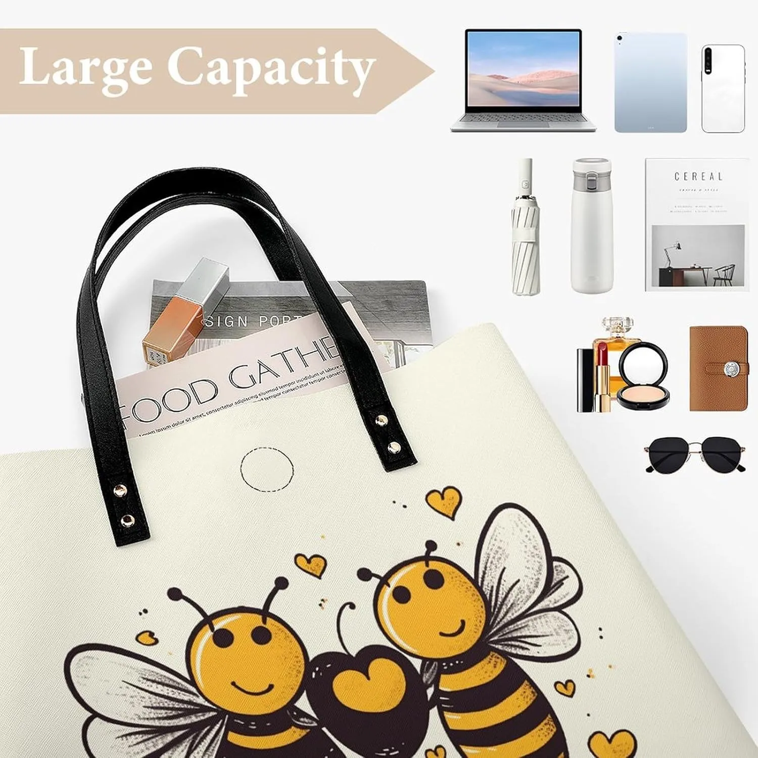 Leather Handbag for Women Tote Bag with Magnetic Buckle Kiwi Slice Crossbody Bag Shoulder Bag