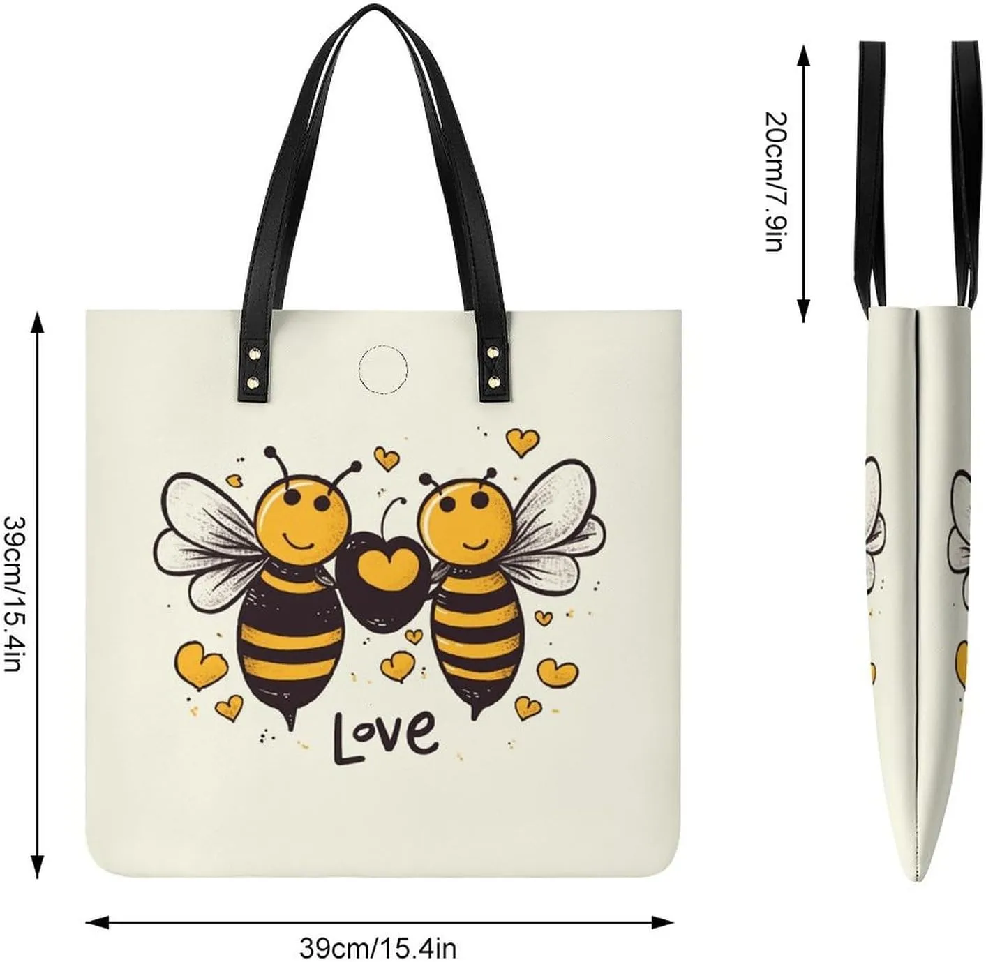 Leather Handbag for Women Tote Bag with Magnetic Buckle Kiwi Slice Crossbody Bag Shoulder Bag