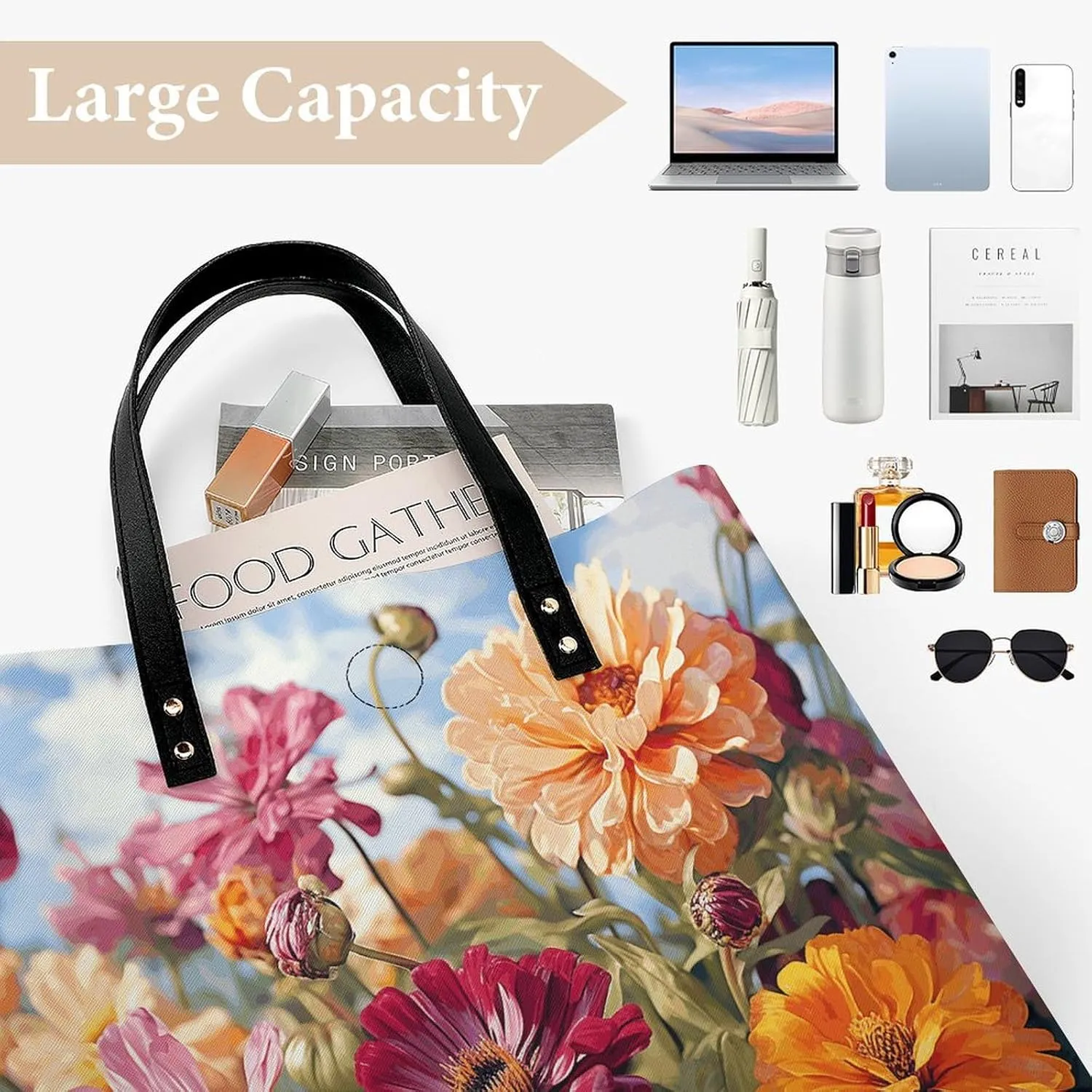 Leather Handbag for Women Tote Bag with Magnetic Buckle Kiwi Slice Crossbody Bag Shoulder Bag