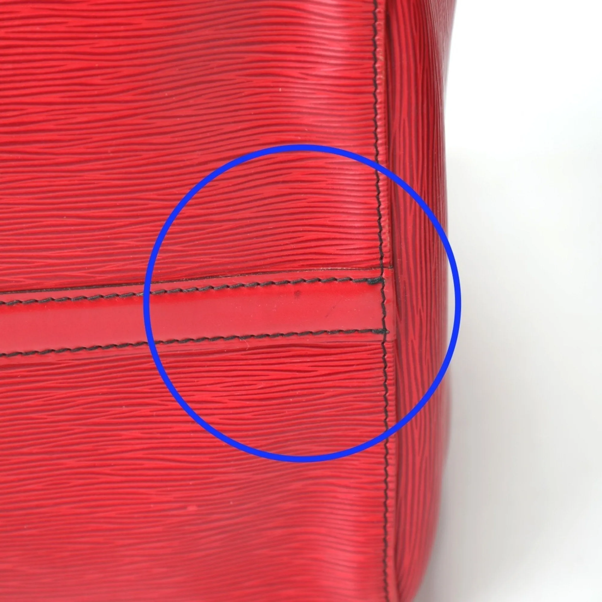 Leather Keepall Travel Bag with Name Tag