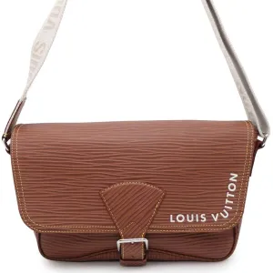 Leather Montsouris Backpack with Dust Bag and Name Tag